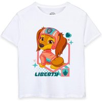 Paw Patrol Girl's Liberty Short Sleeved T-Shirt | Girls White | Officially Licensed Merch | Size: 3-4 Years