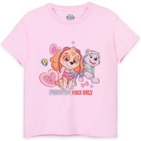Paw Patrol Girl's Kids Short Sleeved T-Shirt (Pink) in Pink | Size: 3-4 Years