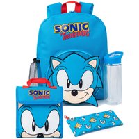 Sonic the Hedgehog Kids 4 Piece Backpack Set (Blue) in Blue
