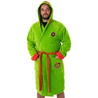 Teenage Mutant Ninja Turtles Men's Hooded Bathrobe | Green | Official Merch | Size: Small