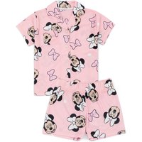 Disney Girl's Kids Short Sleeve Short Leg Pyjama Set (Pink) in Pink | Size: 5-6 Years