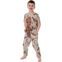 Marvel Kids Short Sleeve Long Leg Pyjama Set (Brown) in Brown | Size: 5-6 Years