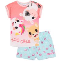 Adopt Me Girl's Kids Short Sleeve Short Leg Pyjama Set (Pink) in Pink | Size: 7-8 Years