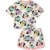 Disney Girl's Kids Short Sleeve Short Leg Pyjama Set (White) | Size: 6-7 Years
