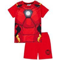 Disney Boy's Kids Short Sleeve Short Leg Pyjama Set (Red) in Red | Size: 7-8 Years