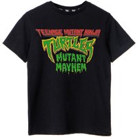 Teenage Mutant Ninja Turtles Boy's Mutant Mayhem Logo Short Sleeved T-Shirt | Boys Black | Officially Licensed Merch | Size: 3-4 Years