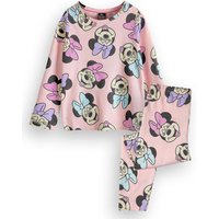 Disney Girl's Kids Long Sleeve Long Leg Pyjama Set (Pink) in Pink | Size: 3-4 Years