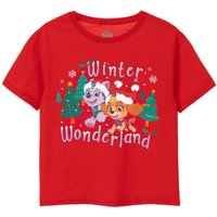 Paw Patrol Girl's Kids Short Sleeved T-Shirt (Red) in Red | Size: 7-8 Years
