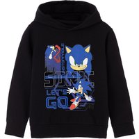 Sonic the Hedgehog Boy's Kids Hoodie (Black) in Black | Size: 11-12 Years
