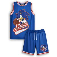 Sonic the Hedgehog Boy's Kids 2 Piece Basketball Set (Blue) in Blue | Size: 6-7 Years