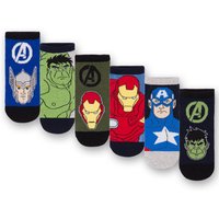 Marvel Boy's Toddler Calf Socks Set of 6 (Multicoloured) | Size: 6-8