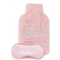 Barbie Women's Hot Water Bottle With Eye Mask | Pink | Official Merch