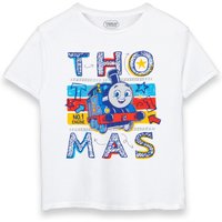 Thomas & Friends Boy's Kids Short Sleeved T-Shirt (white) in White | Size: 5-6 Years