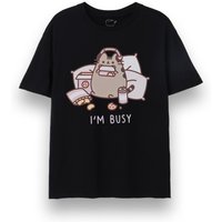 Pusheen Short Sleeved T-Shirt | Black | Official Merch | Size: Large