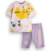 Pokemon Girl's Kids T-Shirt & Shorts Set (Multi) | Size: 4-5 Years