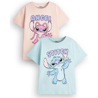 Disney Girl's Kids Multi-Pack of 2 Short-Sleeved T-Shirts (Multi) | Size: 11-12 Years