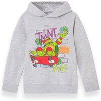 Teenage Mutant Ninja Turtles Boy's Kids Hoodie (Grey Marl) in Grey | Size: 5-6 Years