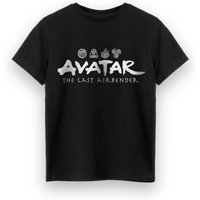 Avatar: The Last Airbender Boy's Kids Short Sleeved T-Shirt (Black) in Black | Size: 13-14 Years