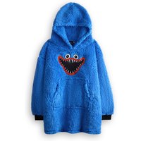 Poppy Playtime Boy's Kids Blanket Hoodie (Blue) in Blue