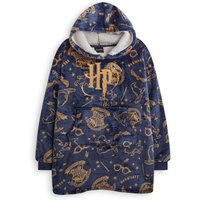 Harry Potter Girl's Kids Blanket Hoodie (Navy) in Blue