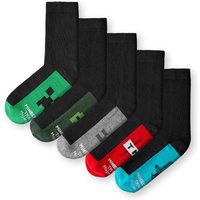 Minecraft Boy's Toddler Calf Socks Set of 5 (Multicoloured) | Size: 4-6.5