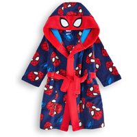 Spider Man Boy's Kids Hooded Bathrobe (Red) in Red | Size: 4-5 Years