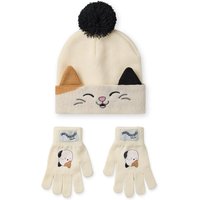 Squishmallows Girl's Kids Beanie & Gloves Set (Beige) in Beige