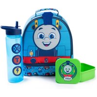 Thomas & Friends Kids Lunch Bag Bottle & Snack Pot (Blue) in Blue