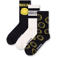 Nirvana Men's Calf Socks Set of 3 | Multicoloured | Official Merch