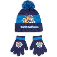 Paw Patrol Boy's Kids Beanie & Gloves Set (Navy) in Blue