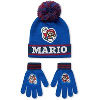 Nintendo Boy's Kids Beanie & Gloves Set (Multicoloured)
