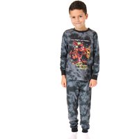 Five Nights At Freddy's Boy's Kids Long Sleeve Long Leg Pyjama Set (Black) in Black | Size: 9-10 Years