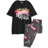 Hot Wheels Men's Short Sleeve Long Leg Pyjama Set | Black | Official Merch | Size: Large