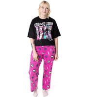 Monster High Women's Short Sleeve Long Leg Pyjama Set | Black | Official Merch | Size: Medium