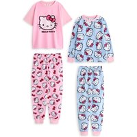 Hello Kitty Girl's Kids Multi-Pack of 2 Long Leg Pyjama Set (Multicoloured) | Size: 3-4 Years