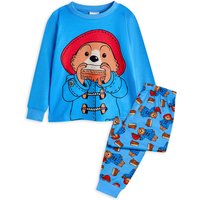 Paddington Bear Kids Long Sleeve Long Leg Pyjama Set (Blue) in Blue | Size: 18-24 m