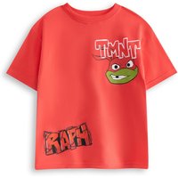 Teenage Mutant Ninja Turtles Boy's Kids Short Sleeved T-Shirt (Red) in Red | Size: 7-8 Years