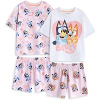 Bluey Girl's Kids Multi-Pack of 2 Short Sleeve Short Leg Pyjama Set (Multicoloured) | Size: 2-3 Years