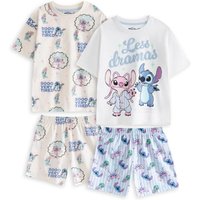 Disney Girl's Kids Multi-Pack of 2 Short Sleeve Short Leg Pyjama Set (Multicoloured) | Size: 11-12 Years