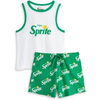 Coca Cola Women's Vest & Shorts Pyjama Set | Green | Official Merch | Size: XS