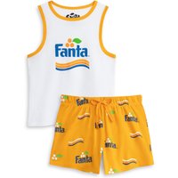 Coca Cola Women's Vest & Shorts Pyjama Set | Orange | Official Merch | Size: Medium