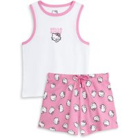 Hello Kitty Women's Vest & Shorts Pyjama Set | Pink | Official Merch | Size: Large
