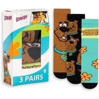 Scooby Doo Calf Socks Set of 3 | Multicoloured | Official Merch | Size: 7-11