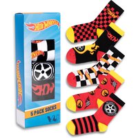 Hot Wheels Boy's Kids Calf Socks Set of 5 (Multicoloured) | Size: 9-12