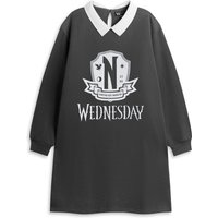 Wednesday Girl's Kids Sweatshirt Dress (Black) in Black | Size: 7-8 Years