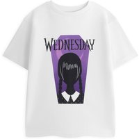 Wednesday Girl's Kids Short Sleeved T-Shirt (White) in White | Size: 7-8 Years