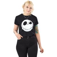 Disney Women's Cropped Short Sleeved T-Shirt | Black | Official Merch | Size: 2XL