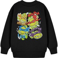 Teenage Mutant Ninja Turtles Boy's Kids Sweatshirt (Black) in Black | Size: 13-14 Years