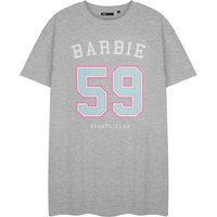 Barbie Women's Short Sleeve Nightdress | Grey Marl | Official Merch | Size: Large