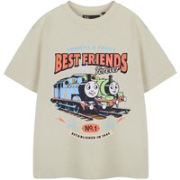 Thomas & Friends Boy's Kids Short Sleeved T-Shirt (Beige) in Beige | Size: 2-3 Years
